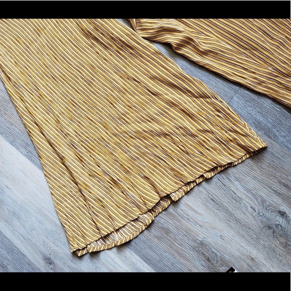 Paris Mustard Yellow Striped Culotte Jumpsuit - Picture 15 of 16